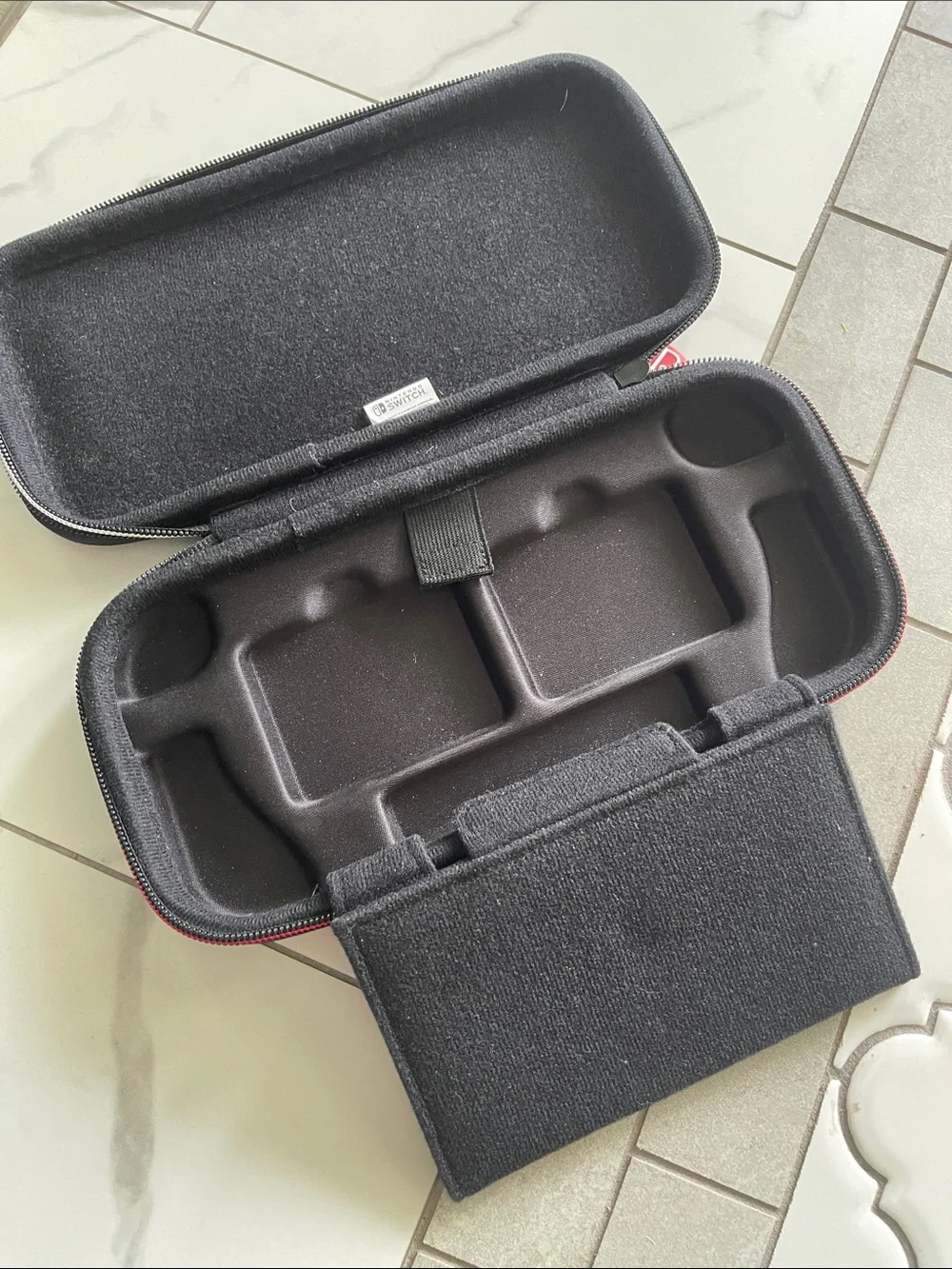 Nintendo Black Carry Case with Red Trim and Logo